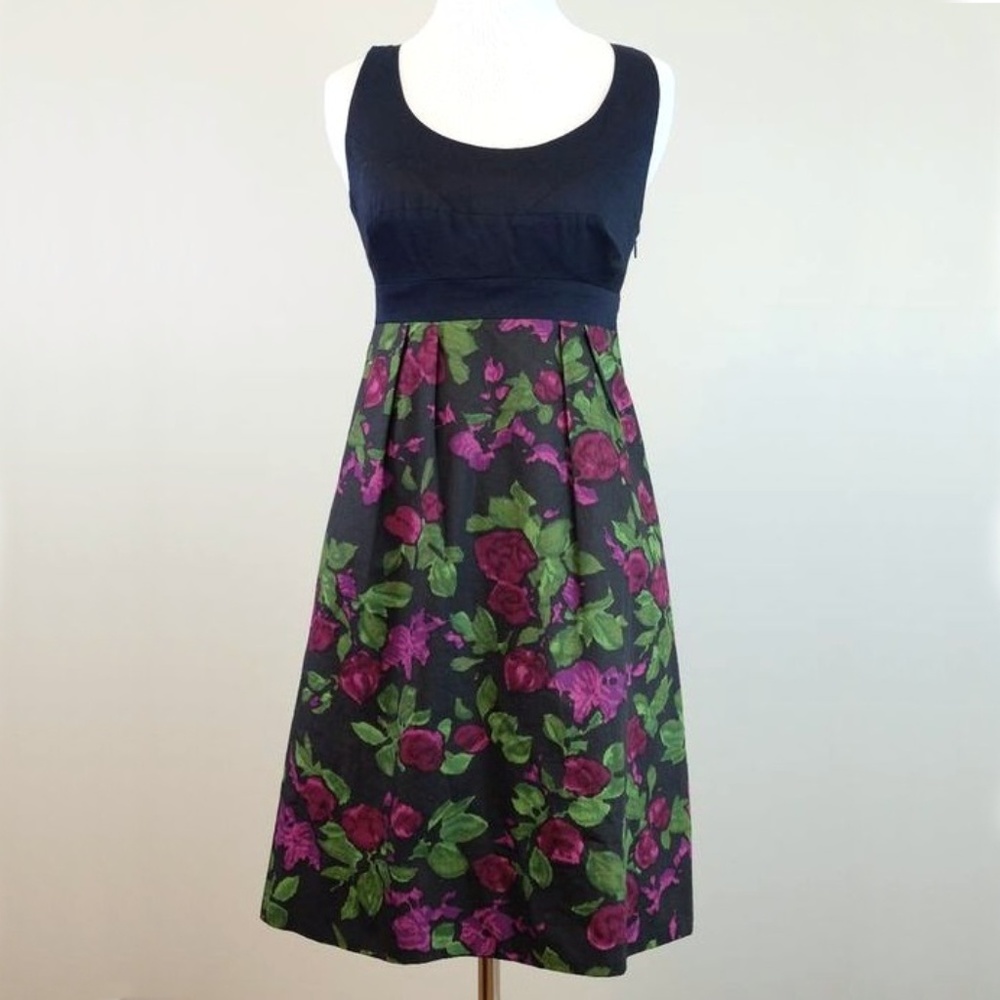 Anthropologie Moulinette Soeurs Black Floral Dress